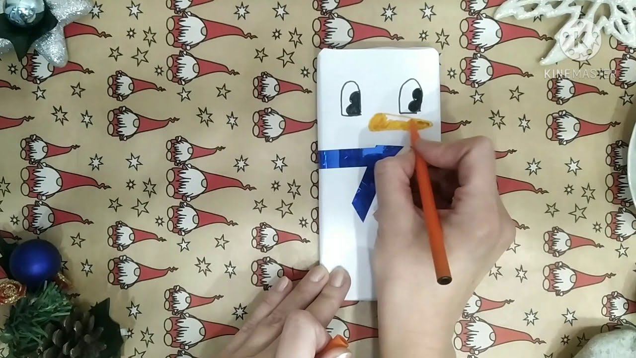 Как упаковать плитку шоколада на Рождество своими руками. смотреть онлайн