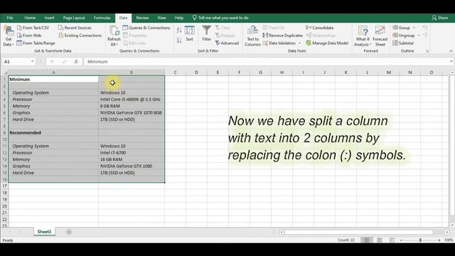 How to split text into column in Excel Tips Basic Learning смотреть онлайн
