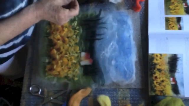 Landscape Wet Felting Timelapse by Bella Feltworks смотреть онлайн