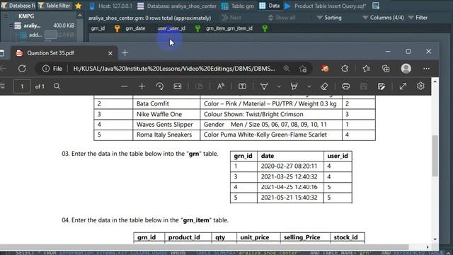 How to Insert Data Into Tables In My SQL | DBMS Question Set 35 | #Kusal_Gunawardana смотреть онлайн