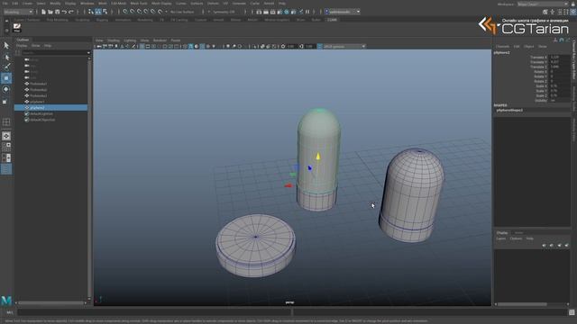 2e - Создание моделей, их освещение и рендеринг в MAYA смотреть онлайн