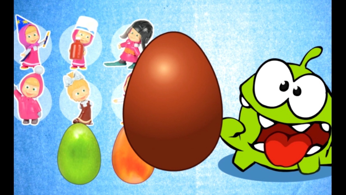 Ам Ням ест фруктовые Киндер Сюрпризы. Коллекция Маша и Медведь. 3 часть. #shorts #амням смотреть онлайн