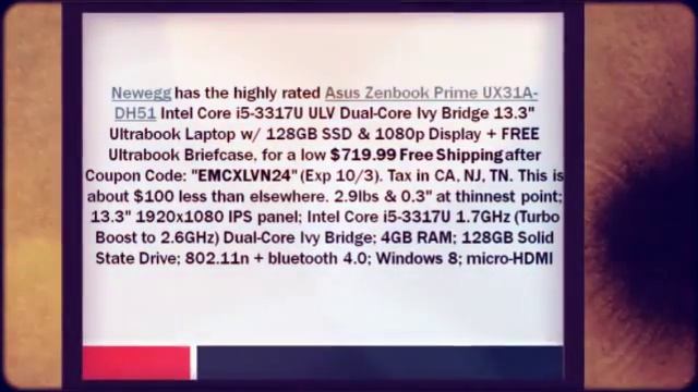 Asus Zenbook Prime Intel Core i5 Ivy Bridge 13.3 1920×1080 $ смотреть онлайн