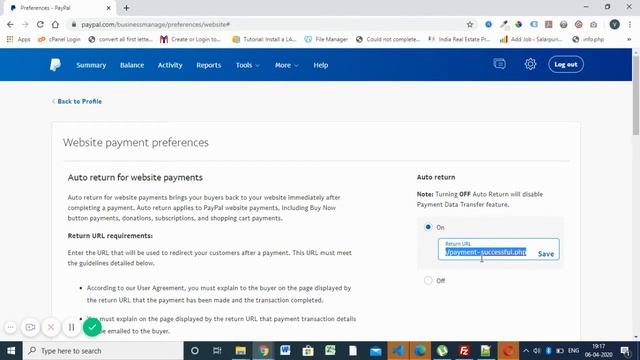 How to setup Paypal auto return URL in new dashboard смотреть онлайн