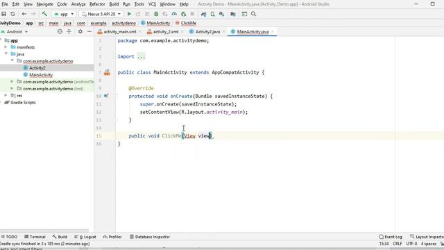 How to Open New Activity With Button Click in Android Studio | Java | Android смотреть онлайн