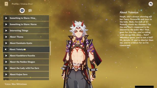 ARATAKI ITTO ALL VOICE LINES (ENGLISH)