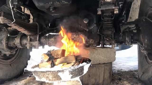 Как Заводить УРАЛ Зимой в Морозе -28 смотреть онлайн