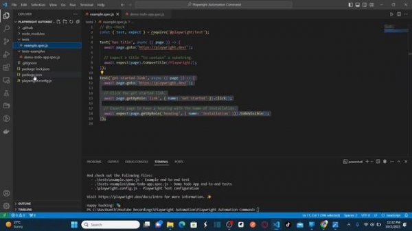 Playwright Automation - Lesson 06 | Install Playwright with VS Code | JavaScript | Node JS