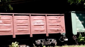 Маневровый поезд с вагонами.