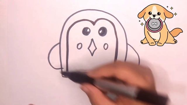 Easy drawings Bolalar uchun pingvin chizish Нарисовать пингвина для детей Draw a penguin for kid смотреть онлайн