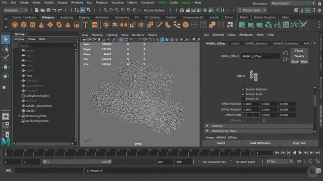 MASH Offset In Maya