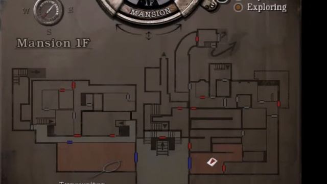 Resident Evil Chris Chapter 1-2 Mansion Map 1st Floor смотреть онлайн