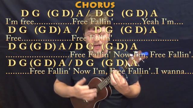 Free Fallin' (Tom Petty) Ukulele Cover Lesson with Chords/Lyrics - Capo 3rd смотреть онлайн