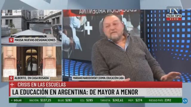 Crisis en las escuelas: mano a mano con Mariano Narodowsky - Exministro de Educación CABA смотреть онлайн