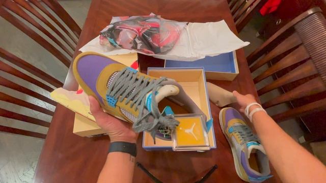 Union Jordan 4 Tent and Trail "Desert Moss" Unboxing (How to Unstitch the Tongue and Outfit Ideas!! смотреть онлайн