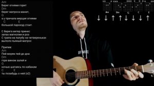 Пей моряк - Армейские песни: как играть на гитаре без бароэ, разбор, аккорды + cover
