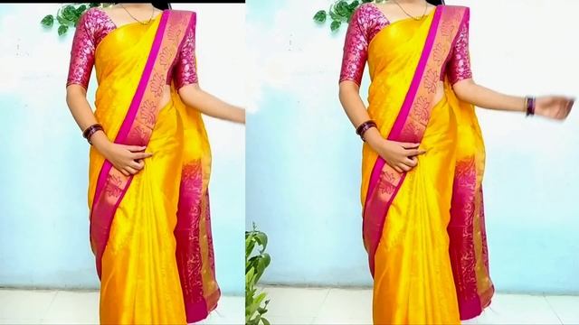 Silk Saree Bridal Draping Style/How to wear sari in different way/Sari wearing new Style/Sari desig смотреть онлайн