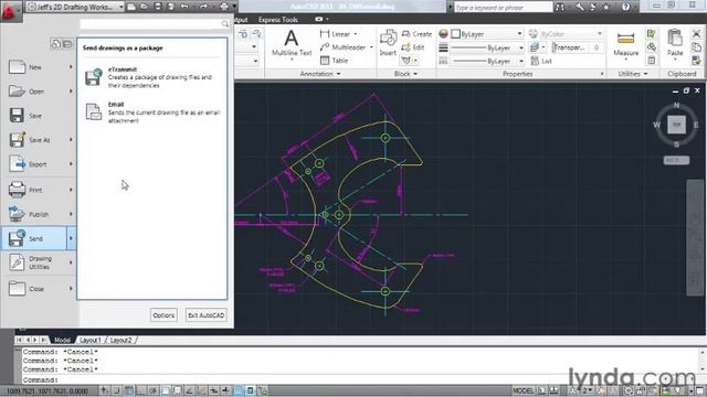 autocad Sending drawings via email смотреть онлайн