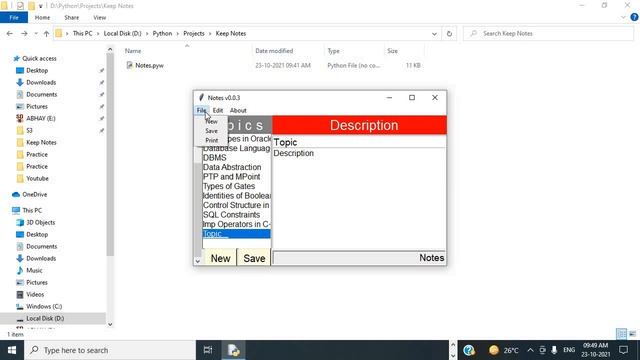 Notes App build with Tkinter Python смотреть онлайн