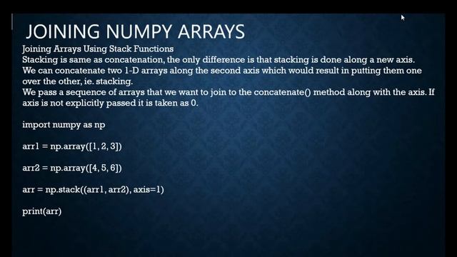 Python Tutorial for Beginners joining in numpy array смотреть онлайн