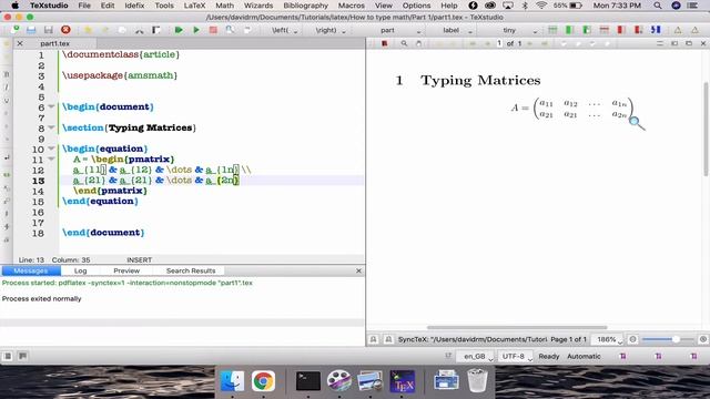 Part 01: Typing Matirces in LaTeX смотреть онлайн