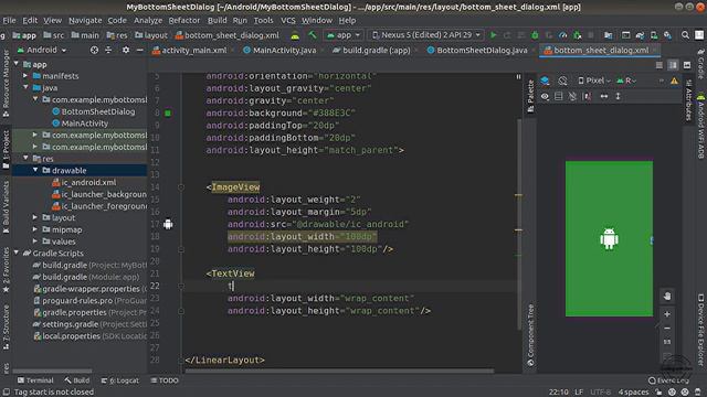 Android Bottom Sheet Dialog | Model Bottom Sheet | Material Design | Android Studio | Java смотреть онлайн