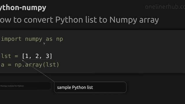 How to convert Python list to Numpy array смотреть онлайн