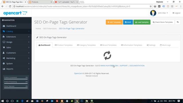 Seo On Page Tags Generator For OpenCart : Installation & Setup Demonstration
