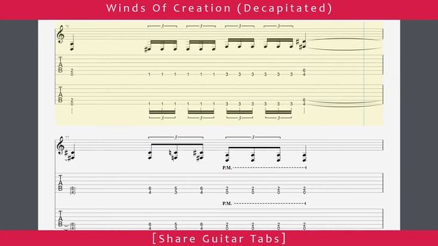 [Share Guitar Tabs] Winds Of Creation (Decapitated) HD 1080p смотреть онлайн