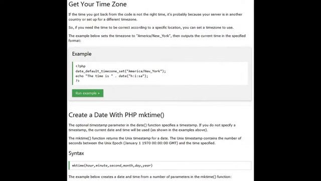 PHP 5 Date and Time смотреть онлайн