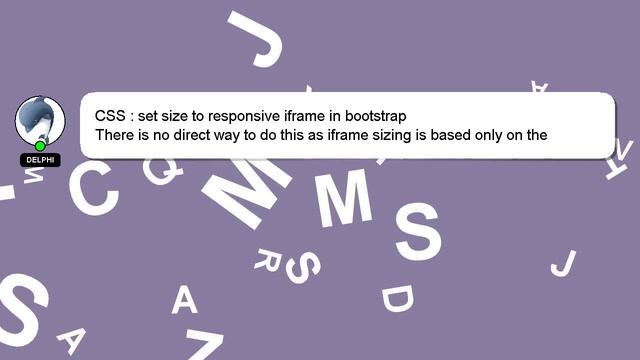 CSS : set size to responsive iframe in bootstrap смотреть онлайн