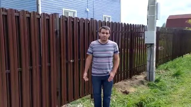 Установка забора из евроштакетника (шахматка) в СНТ Орлово смотреть онлайн