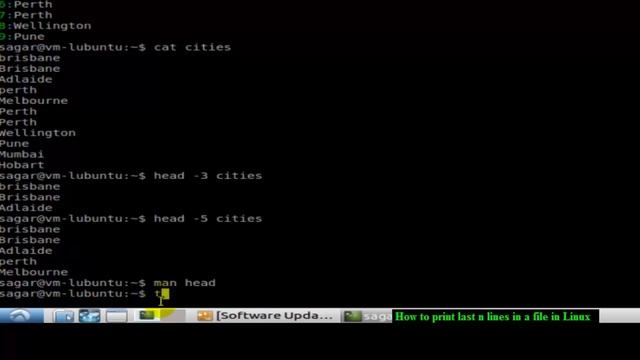 How to print last n lines in a file in Unix смотреть онлайн