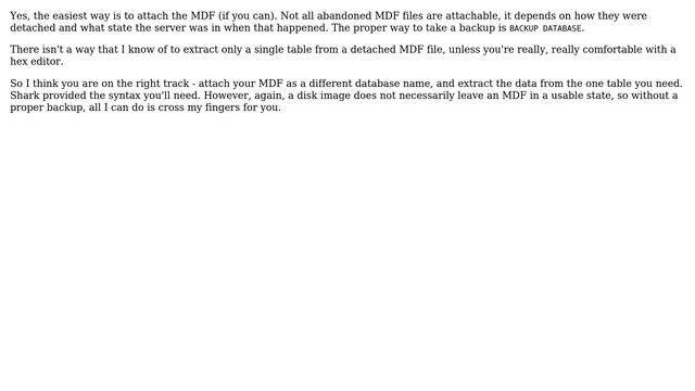 Restore one table from SQL Server data file (.mdf) (3 Solutions!!) смотреть онлайн