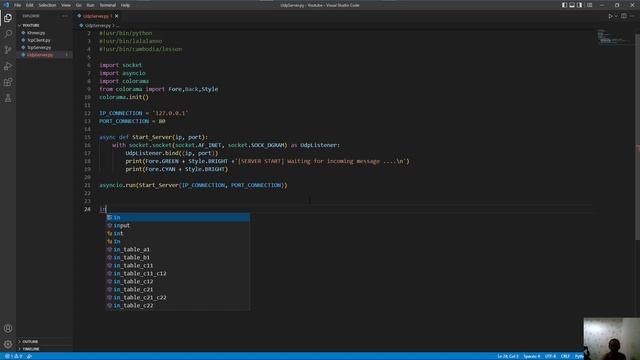 Cambodia (Khmer) Python Lesson 146 Socket (Udp Server) смотреть онлайн