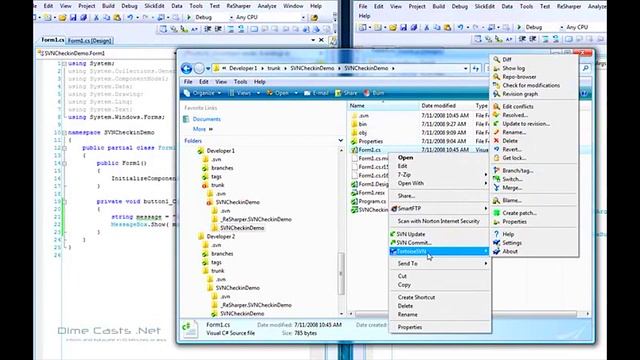 Resolve conflicts within Subversion (SVN) & TortoiseSVN смотреть онлайн