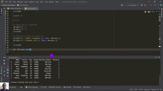 How to add and Drop rows from a Dataframe in Python Pandas, Change Values of a DataFrame смотреть онлайн