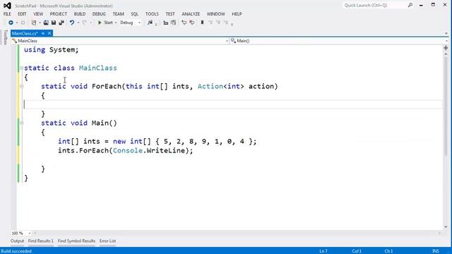 C# Array ForEach смотреть онлайн