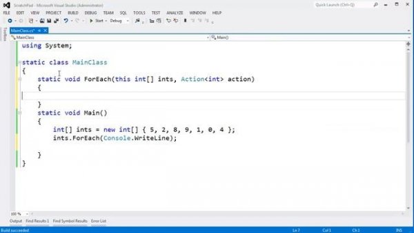 C# Array ForEach