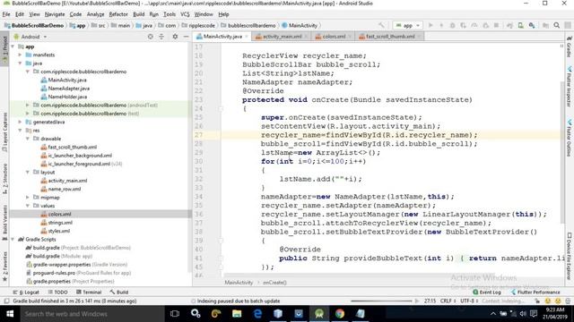 Awesome Android Libraries || Bubble Scroll Bar- Android Studio смотреть онлайн