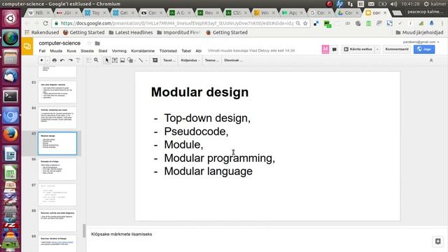 "Google Drive", "Draw io", UML: modular design, pseudocode, activity diagram, explaining exercise f смотреть онлайн