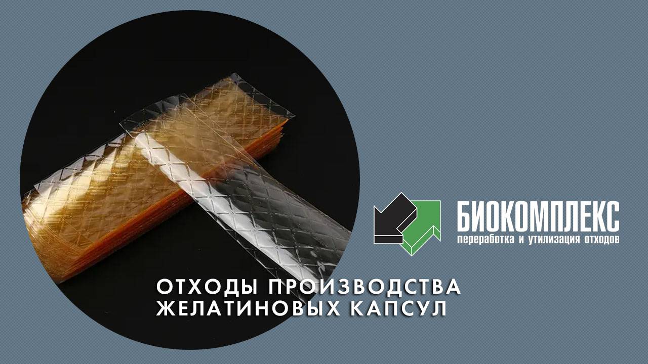 ОТХОДЫ ПРОИЗВОДСТВА ЖЕЛАТИНОВЫХ КАПСУЛ. смотреть онлайн