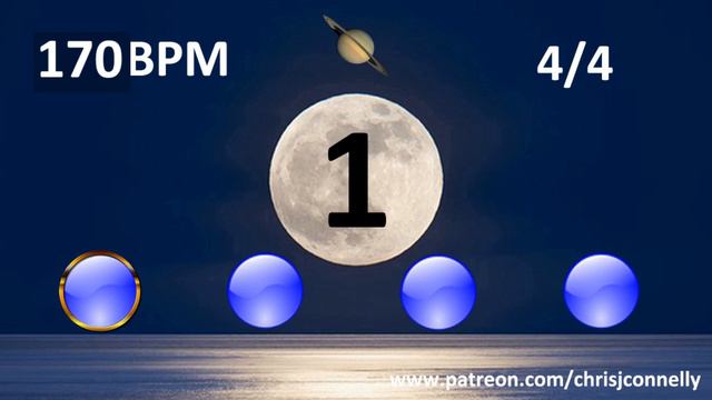 Moon Mood Metronome with Sonar 170 BPM 30 Minute смотреть онлайн