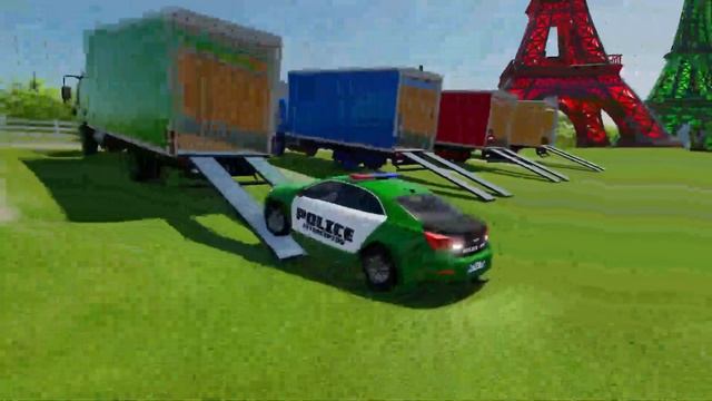 Transporting MERCEDES BENZ & POLICE CARS with ISUZU TRUCKS - Farming Simulator 22 смотреть онлайн