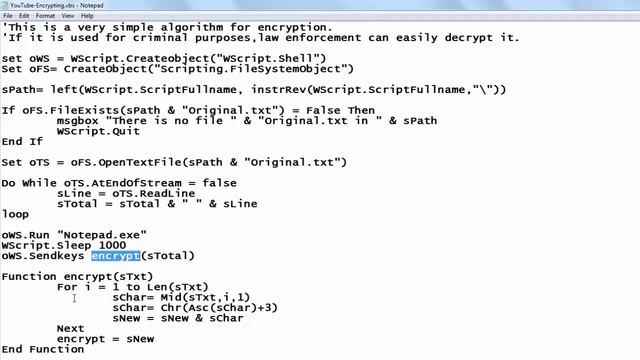 Text Encryption with VBScript смотреть онлайн