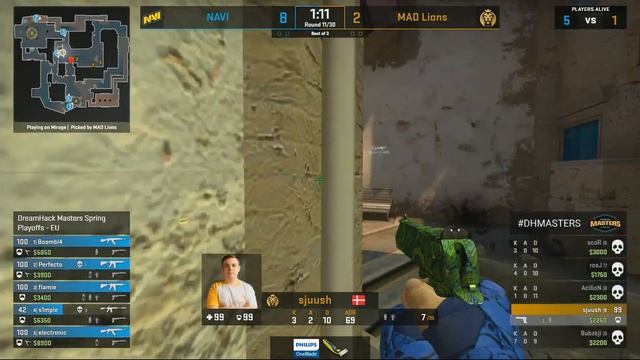 БОЖЕСТВЕННАЯ ИГРА ОТ S1MPLE НА ПЕРВОЙ КАРТЕ! NAVI vs MAD Lions [DreamHack Masters Spring] (CS:GO) смотреть онлайн