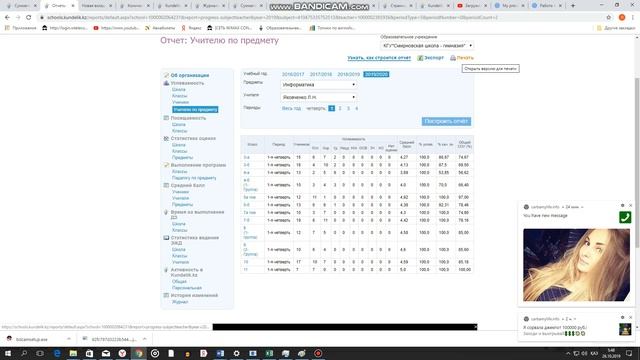 Отчет Успеваемости учителю по предмету смотреть онлайн