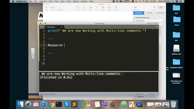 How to use Multiline Comments in Python смотреть онлайн
