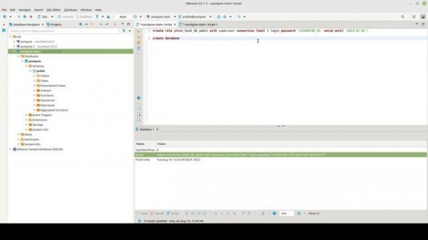 Postgresql, how to create database(db)? how to create role(user) in postgresql?