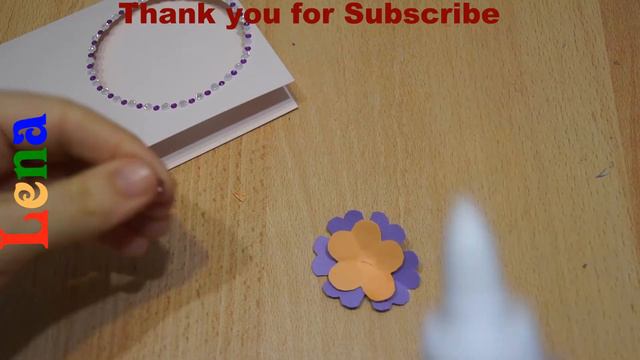 Grußkarte zum Geburtstag basteln Lena - Flower Birthday card diy смотреть онлайн